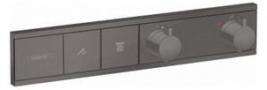 Hansgrohe RainSelect termostatická sprchová batéria pre 2 spotrebiče k telesu pod omietku, kartáčovaný čierny chróm, 15380340