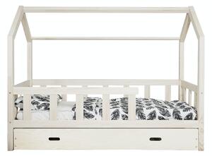 Masívna detská posteľ Domček + úložný box s prístelkou - rôzne rozmery Rozmer:: 160x80 cm