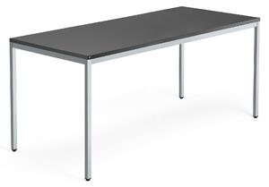 Kancelársky pracovný stôl QBUS, 1800x800 mm, čierna/strieborná
