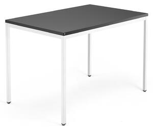 Kancelársky pracovný stôl QBUS, 1200x800 mm, čierna/biela