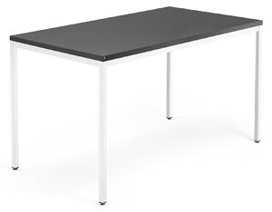 Kancelársky pracovný stôl QBUS, 1400x800 mm, čierna/biela