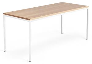 Kancelársky pracovný stôl QBUS, 1800x800 mm, dub/biela