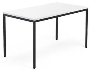 Kancelársky pracovný stôl QBUS, 1400x800 mm, biela/čierna