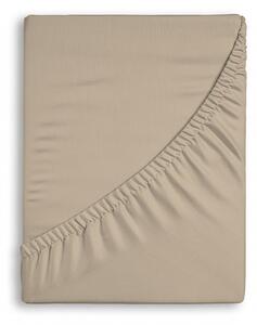 Prestieradlo Světle hnědé Jersey bambus 90-100 x 200-220/50