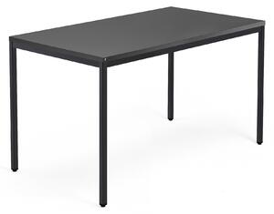 Kancelársky pracovný stôl QBUS, 1400x800 mm, čierna/čierna