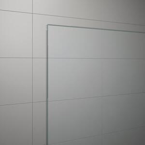 SANSWISS WALK-IN EASY pevná sprchová stena 100x200 cm, profil čierna matná, sklo číre, AquaPerle STR4P1000607