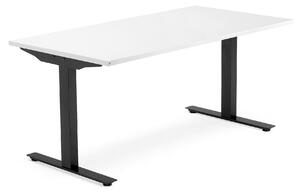 Kancelársky pracovný stôl MODULUS, T-rám, 1600x800 mm, biela/čierna