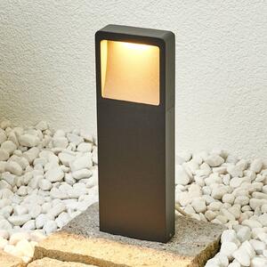 Lucande LED podstavná lampa Leya, 35 cm, antracitová, kov, IP54