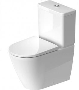 Duravit D-NEO misa WC kombi 37 x 65 cm, Rimless, odpad VARIO, bez nádržky, bez sedátka, biela 2002090000