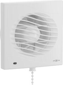 Kúpeľňový ventilátor MEXEN DXS 120 so spätnou klapkou a ovládaný lankom - biely, W9603-125K-00