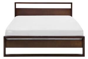 Manželská posteľ 140 cm GIACOMO (s roštom) (tmavé drevo). Vlastná spoľahlivá doprava až k Vám domov. 1007290