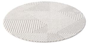 Dekorstudio Moderný okrúhly koberec LOUNGE 0632 - sivý Priemer koberca: 120cm