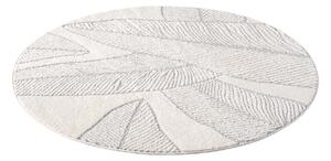 Dekorstudio Moderný okrúhly koberec LOUNGE 0629 - sivý Priemer koberca: 120cm