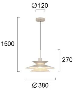 Luster na lanku STEVI 1xE27/40W/230V béžová
