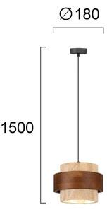 Luster na lanku SUSAN 1xGX53/15W/230V hnedá/béžová