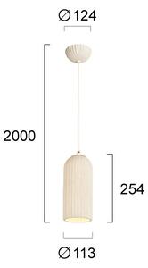 Závesný luster na lankách LAVINA 1xE27/35W/230V krémový