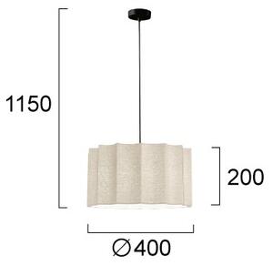 Luster na lanku WAVY 1xE27/14W/230V béžový