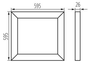 Kanlux 46070 - LED Podhľadový rám AVAR LED/32W/230V 3000/4000/6000K 60x60 cm UGR<19