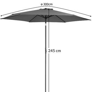 Záhradný slnečník Ø300 cm - antracit