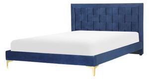 Manželská posteľ 140 cm Linux (modrá). Vlastná spoľahlivá doprava až k Vám domov. 1080958