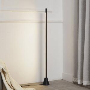 Stojacia lampa Lucande LED Linija, čierna, výška 110 cm, senzor
