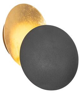 Inteligentné nástenné svietidlo čierne so zlatou vrátane WiFi G9 - Sunrise