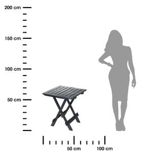 DekorStyle Rozkladací balkónový stôl 50 cm tmavosivý