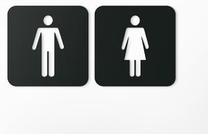Drevko Označenie toaliet - WC ženy, WC muži