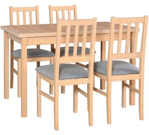 MEBLINE Stôl MAX 10 sonoma laminát + stoličky BOS 4 (4 ks) sonoma / 7B