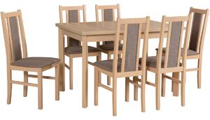MEBLINE Stôl MAX 5P sonoma laminát + stoličky BOS 14 (6 ks) sonoma / 6B
