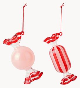 Súprava ručne vyrobených ozdôb na stromček Candy, 2 diely