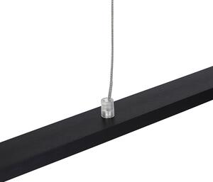 Moderné čierne závesné svietidlo 150 cm vrátane LED - Banda