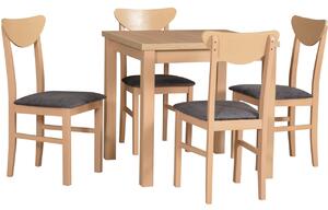 MEBLINE Stôl MAX 8 sonoma laminát + stoličky LEO 2 (4 ks) sonoma / 16B