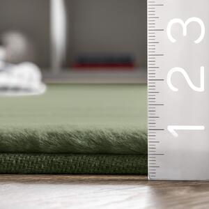 Tutumi Rabbit, hodvábny vysoký koberec 230x160cm, olivová, SHG-09626