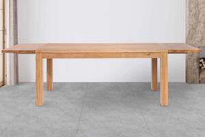 Masívne rozkladací lakovaný dubový jedálenský stôl Korund - 2000 (3000) x1000x40