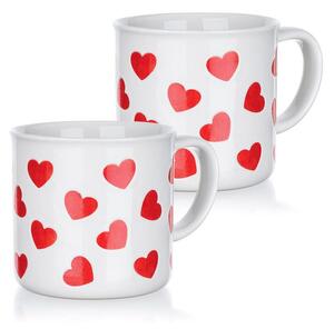 Súprava keramických hrnčekov RED HEARTS 350 ml 2 ks