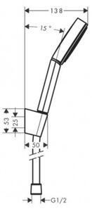 Hansgrohe Pulsify vaňový set 105 1jet s hadicou 125cm matná čierna, 24301670