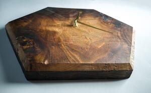 TIMMER wood decor Tobacco Burst - Topoľové drevené hodiny