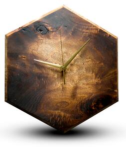 TIMMER wood decor Tobacco Burst - Topoľové drevené hodiny