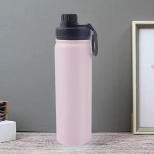 Ružová termoska z nehrdzavejúcej ocele s nepriepustným uzáverom, funkcia udržiavania chladu aj tepla - 650 ml