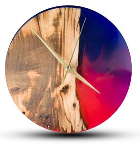 TIMMER wood decor Abstract - Živicové drevené hodiny