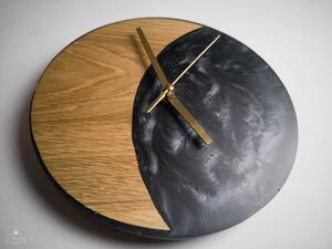 TIMMER wood decor Moon - Živicové drevené hodiny