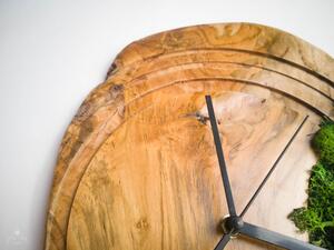 TIMMER wood decor RAW Mach - Teakové drevené hodiny