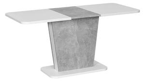Najlacnejsinabytok CALIPSO, rozkladací jedálenský stôl, biela matná, šedá