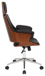 Dizajnová kancelárska stolička Uriela orech / čierna