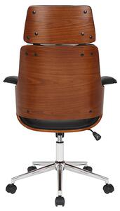 Dizajnová kancelárska stolička Uriela orech / čierna