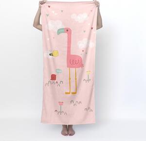 Svetloružová detská osuška 150x70 cm Hola - Moshi Moshi