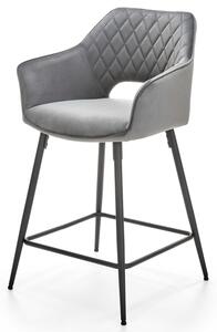 Barová stolička SCH-107 sivá/čierna