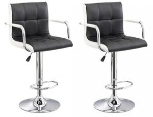2x Barová stolička Hawaj CL-3331 | čierna / biela