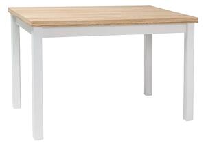 Najlacnejsinabytok ADAM jedálenský stôl 100x60 cm, dub/biely matný